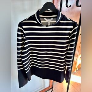 SPANX AirEssentials Striped Mock Neck Pullover - Size Medium